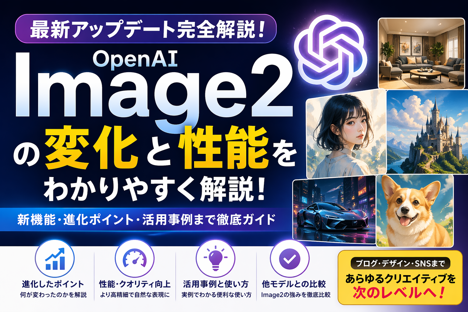 【2026年最新版】OpenAI「Image2」とは？画像生成AIの進化と性能を徹底解説（DALL·Eとの違いも）はじめに