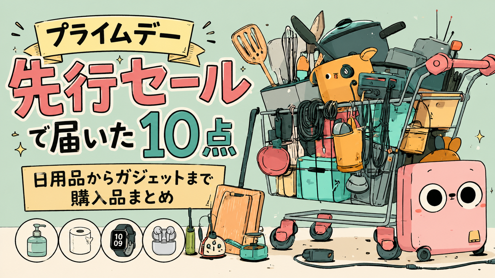 プライムデー先行セールで届いた10点｜日用品からガジェットまで購入品まとめ
