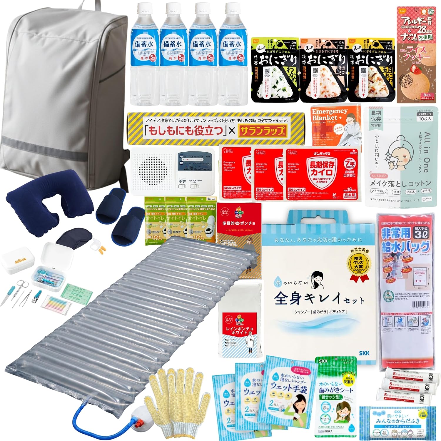 【37種類60点 1人用】夏の災害で「洗えない不快」をなくす 防災セット